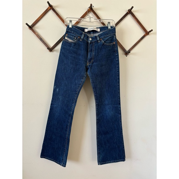 Diesel Blue Cotton Straight-Leg Jeans